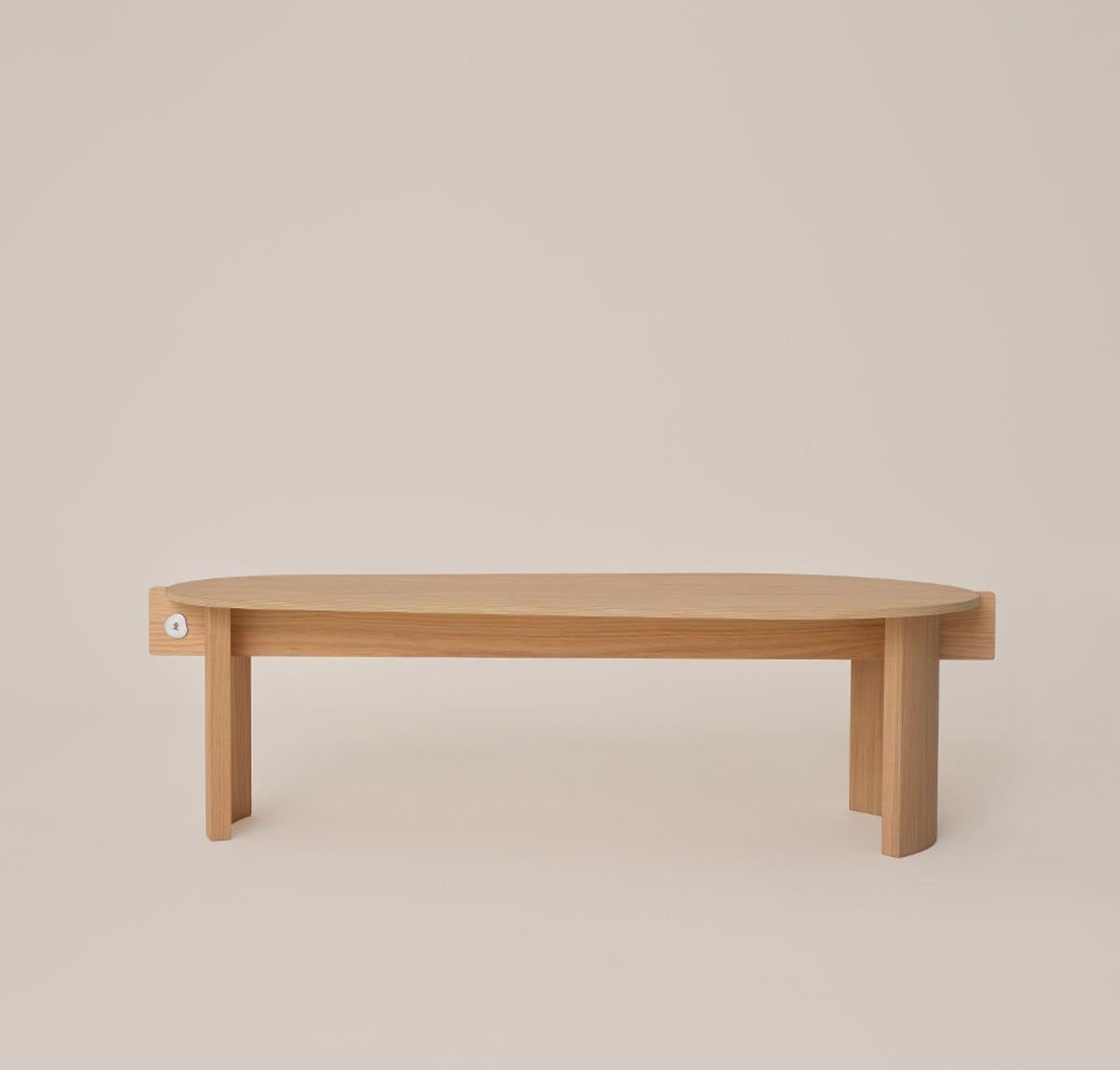 KITA LIVING Flow Coffee Table Medium - Oak Wood In New Condition For Sale In Bomonti, TR