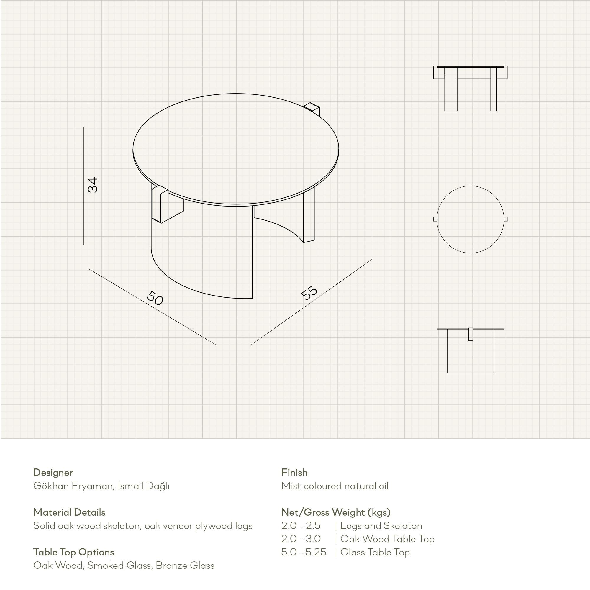 Table basse KITA LIVING Flow Mini -  Verre fumé Neuf - En vente à Bomonti, TR