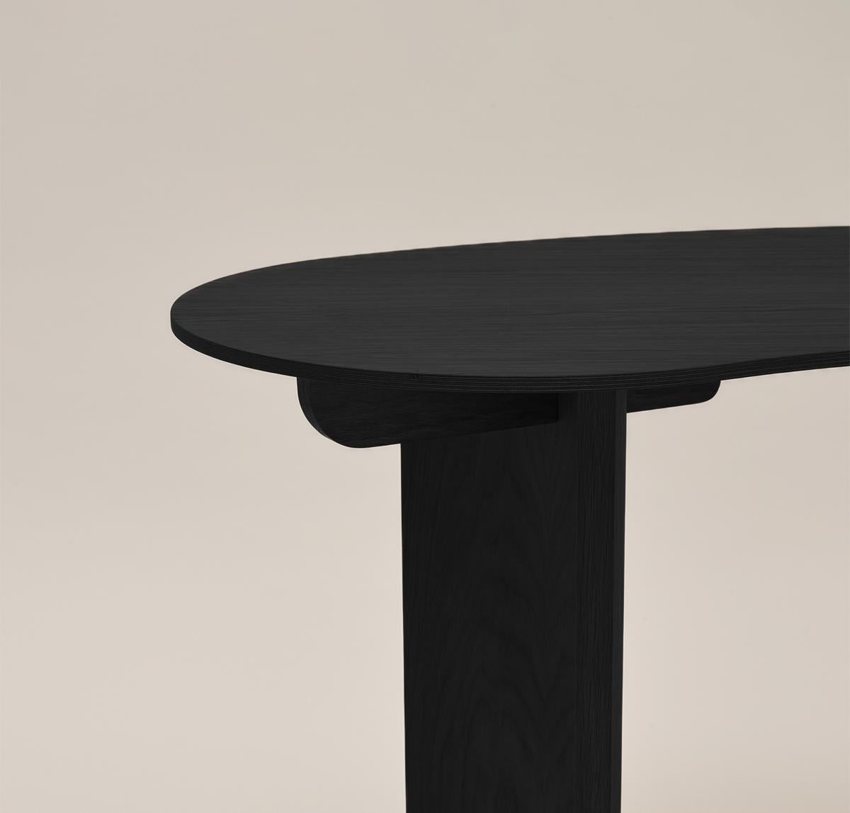 Veneer KITA LIVING Flow Desk  Charcoal Black For Sale