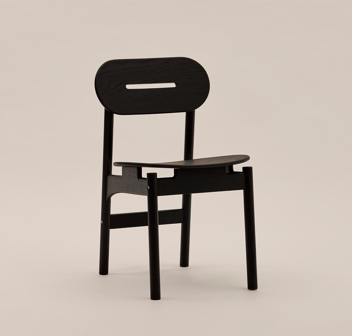 Japonisme KITA LIVING Frame Chair Elliptical - Oak Black For Sale