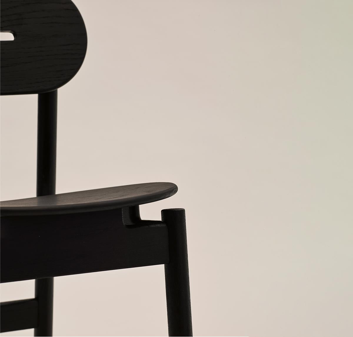 Turkish KITA LIVING Frame Chair Elliptical - Oak Black For Sale