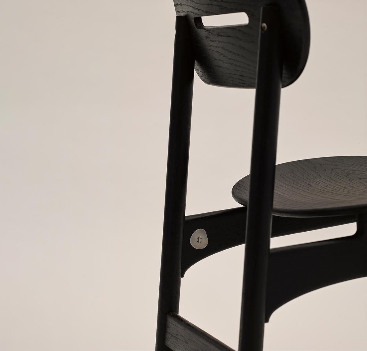 Woodwork KITA LIVING Frame Chair Elliptical - Oak Black For Sale
