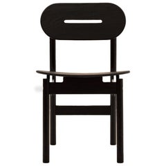 KITA LIVING Sedia Ellittica con Telaio - Oak Nero