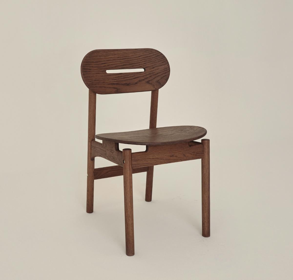 Woodwork KITA LIVING Frame Chair Elliptical - Oak Chocolate For Sale