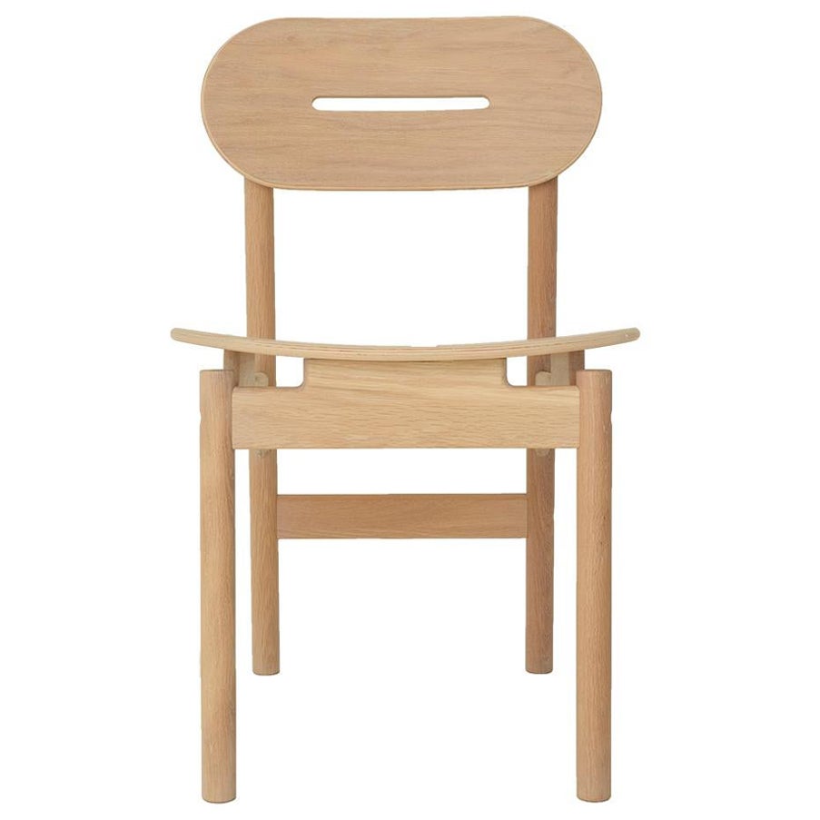 KITA LIVING Rahmenstuhl Elliptisch - Eichenholz Mist im Angebot