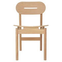 KITA LIVING Rahmenstuhl Elliptisch - Eichenholz Mist