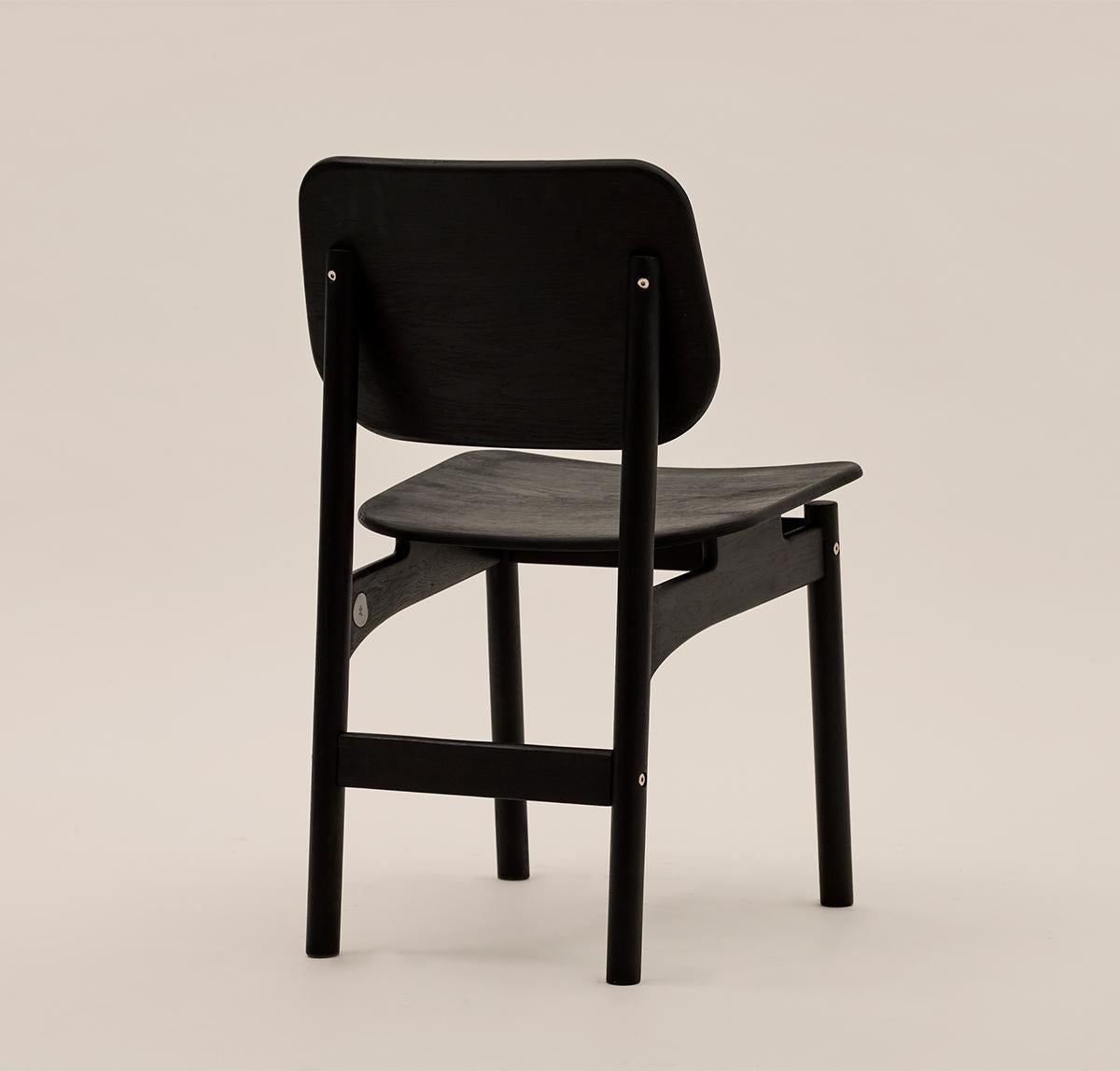Woodwork KITA LIVING Frame Chair  Rectangular - Oak Black For Sale