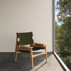 KITA LIVING Frame Lounge Chair 2/3 Oak Honey - Dark Olive