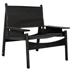 KITA LIVING Chaise longue avec cadre - Noir anthracite
