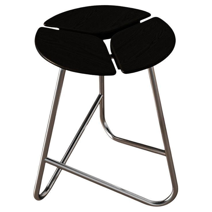 KITA LIVING Sgabello Hana Or  Nero carbone - Cromo