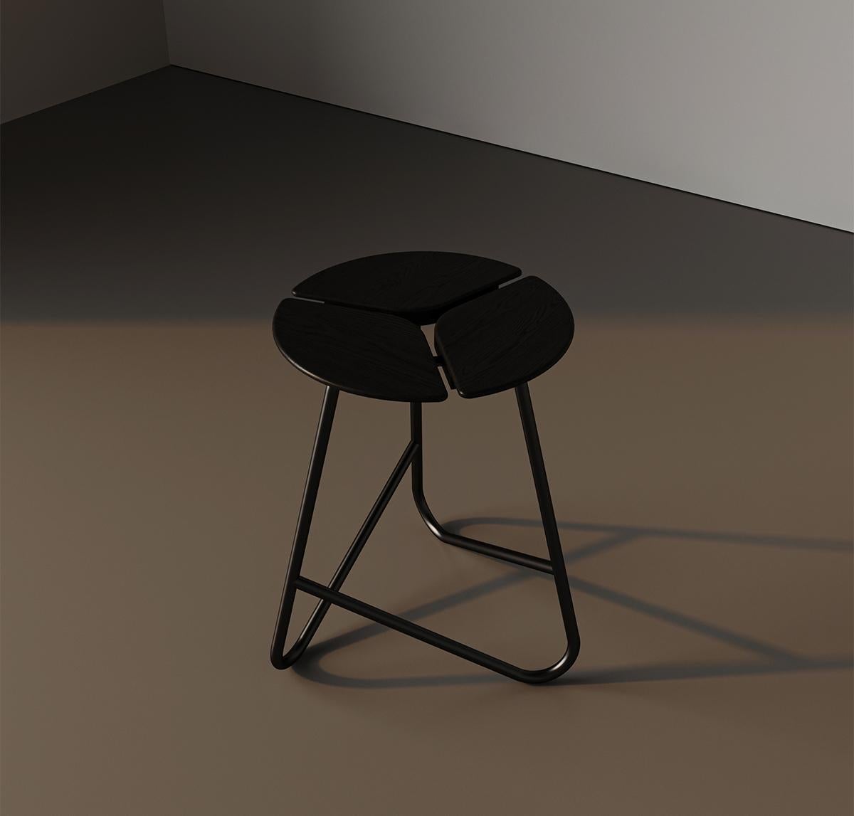 Giapponismo KITA LIVING Sgabello Hana Or  Nero carbone in vendita