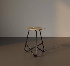 KITA LIVING Hana Stool  Oak Mist - Black
