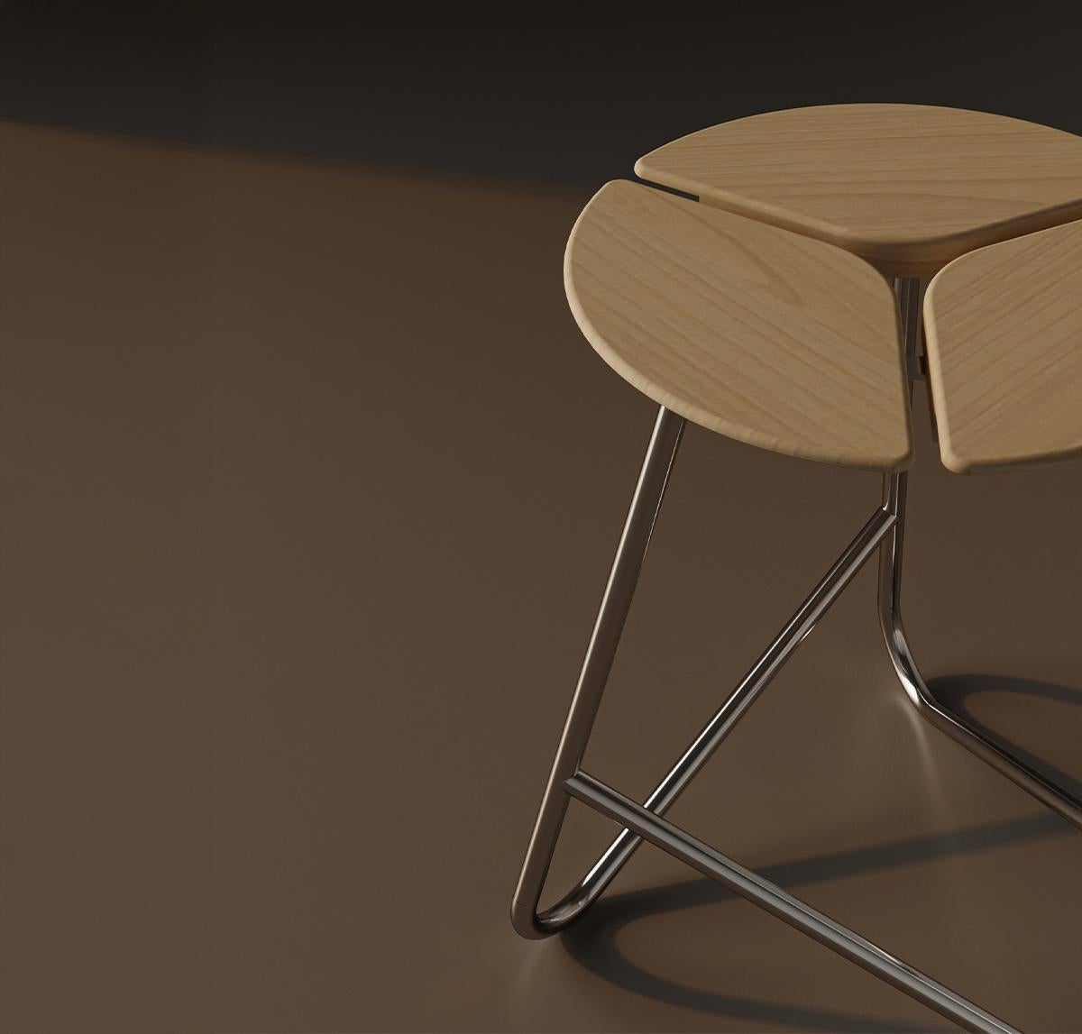 Turco KITA LIVING Sgabello Hana Or  Oak Mist - Cromo in vendita