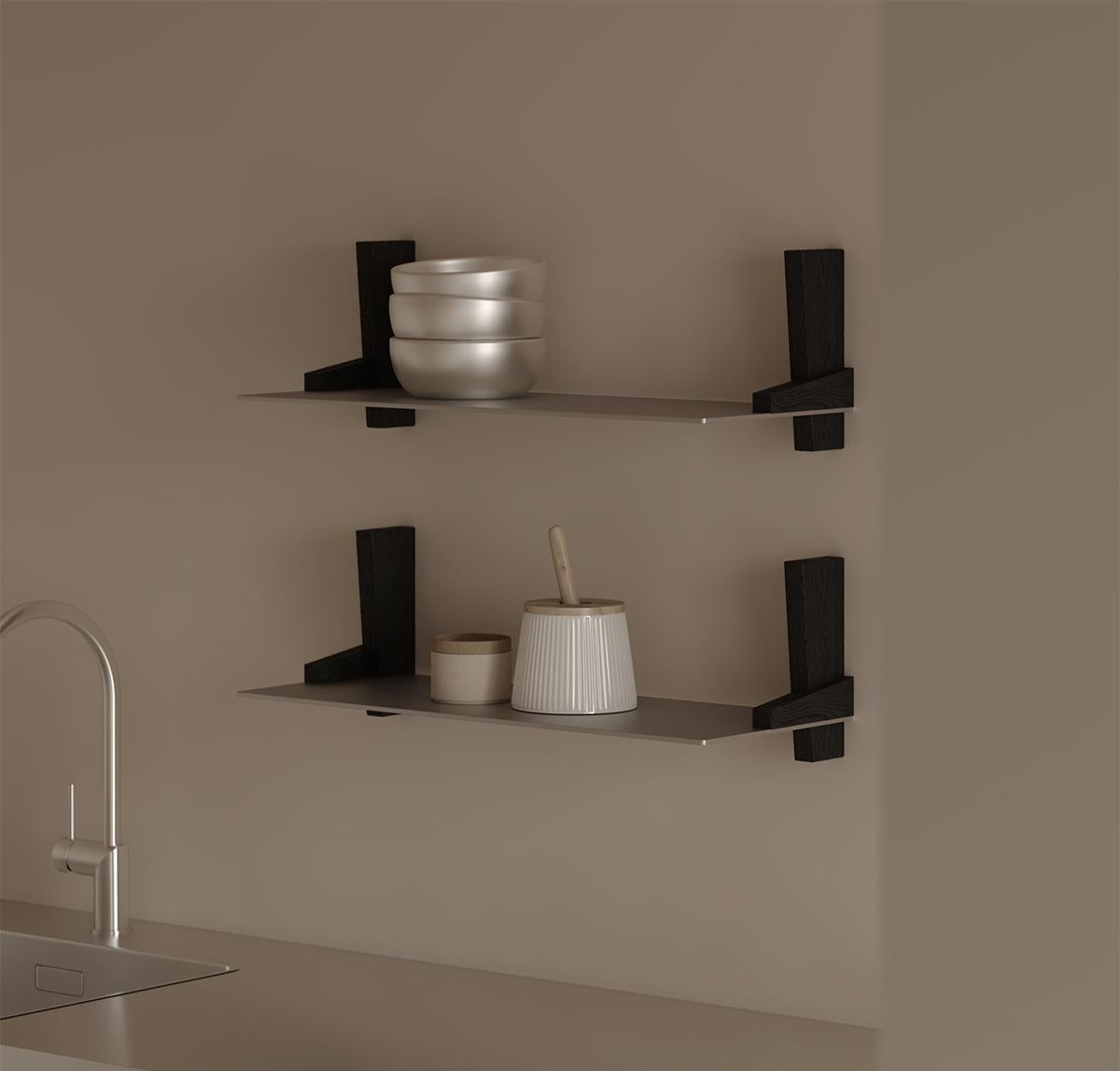 Brutalismo KITA LIVING Scaffale n. 1 - Nero carbone in vendita