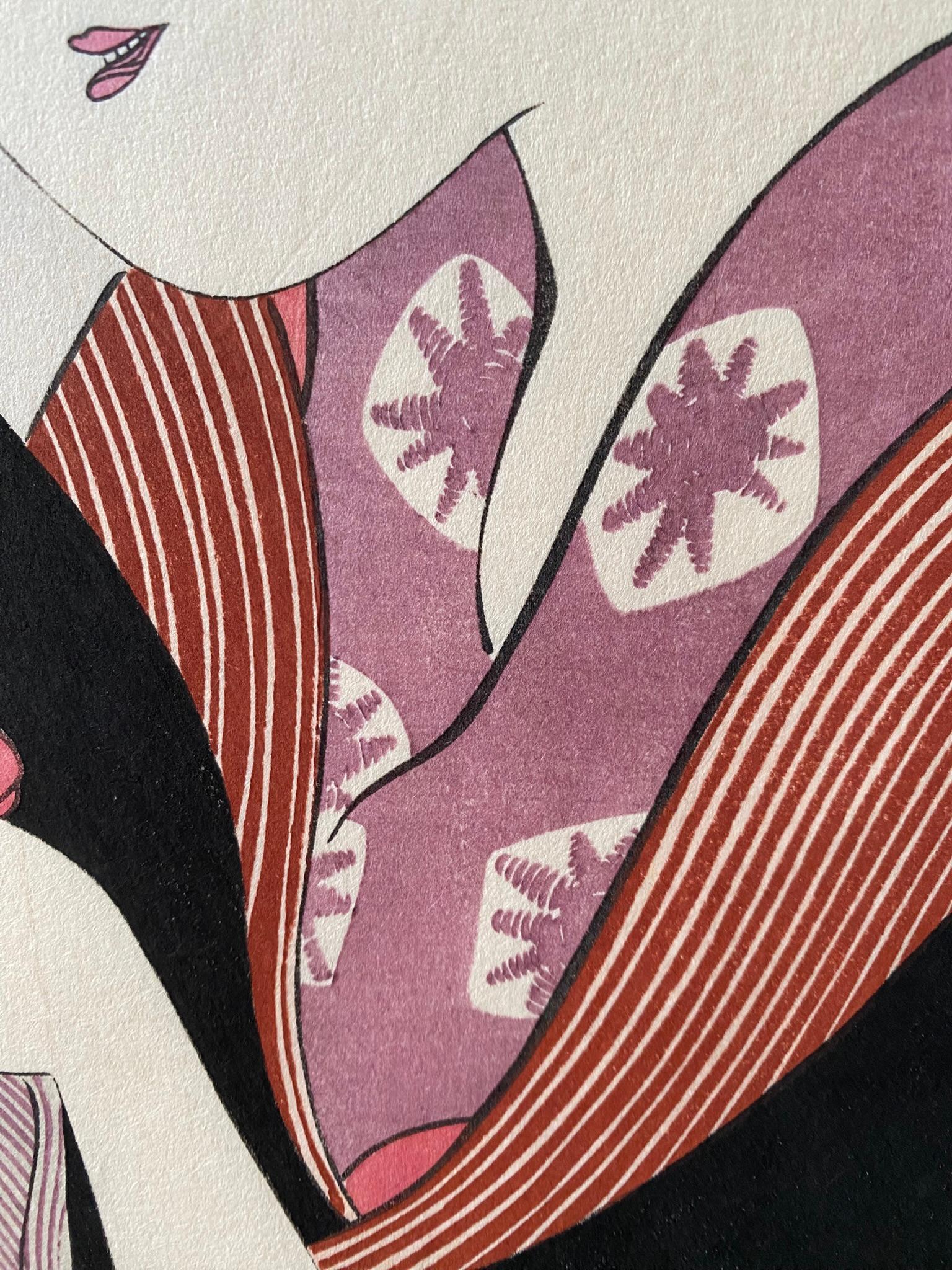 歌麿筆Utamaro Hitsu comme scellé - de six maisons de Yoshiwara - éditeur Omiya Gonkuro en vente 15