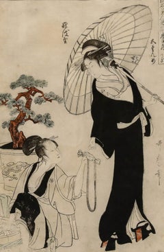 Kitagawa Utamaro - 1797 Japanese Woodblock, Comparison of Celebrated Beauties