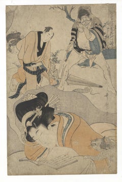 Utamaro I Kitagawa, Ukiyo-e, Japanese Woodblock Print, 19th Century, Dream