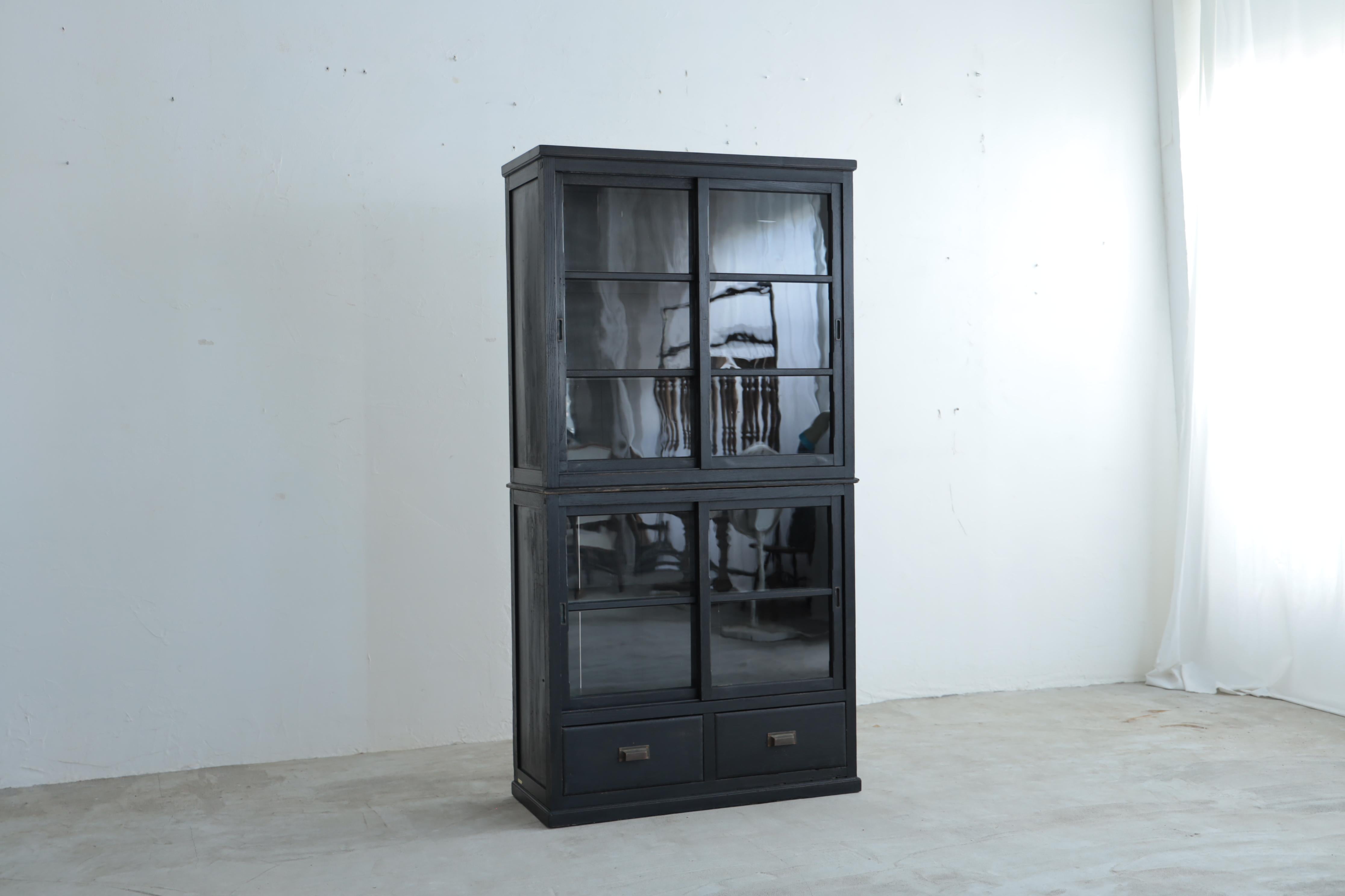 Cocina Armarios Negros, Antigüedades Japonesas, Almacenaje Tansu, Wabi Sabi, Japandi Taisho en venta