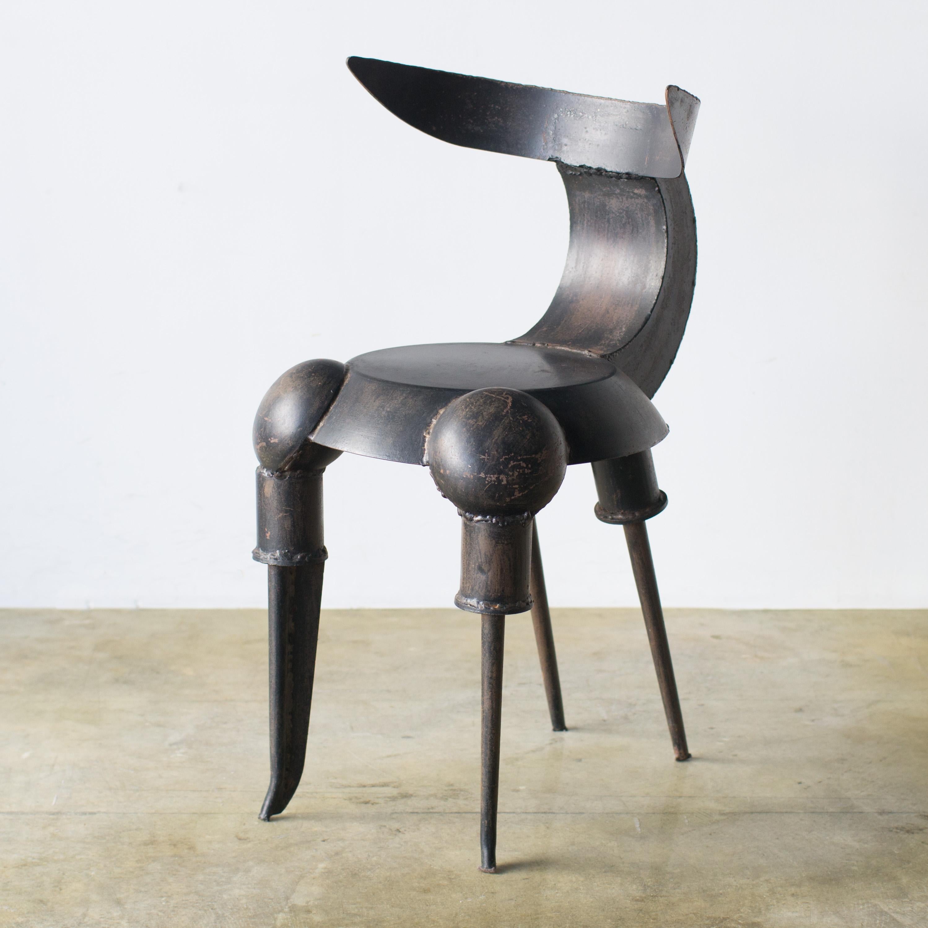 Late 20th Century Kitchen chair Tom Dixon 80s early work creative salvage For Sale
