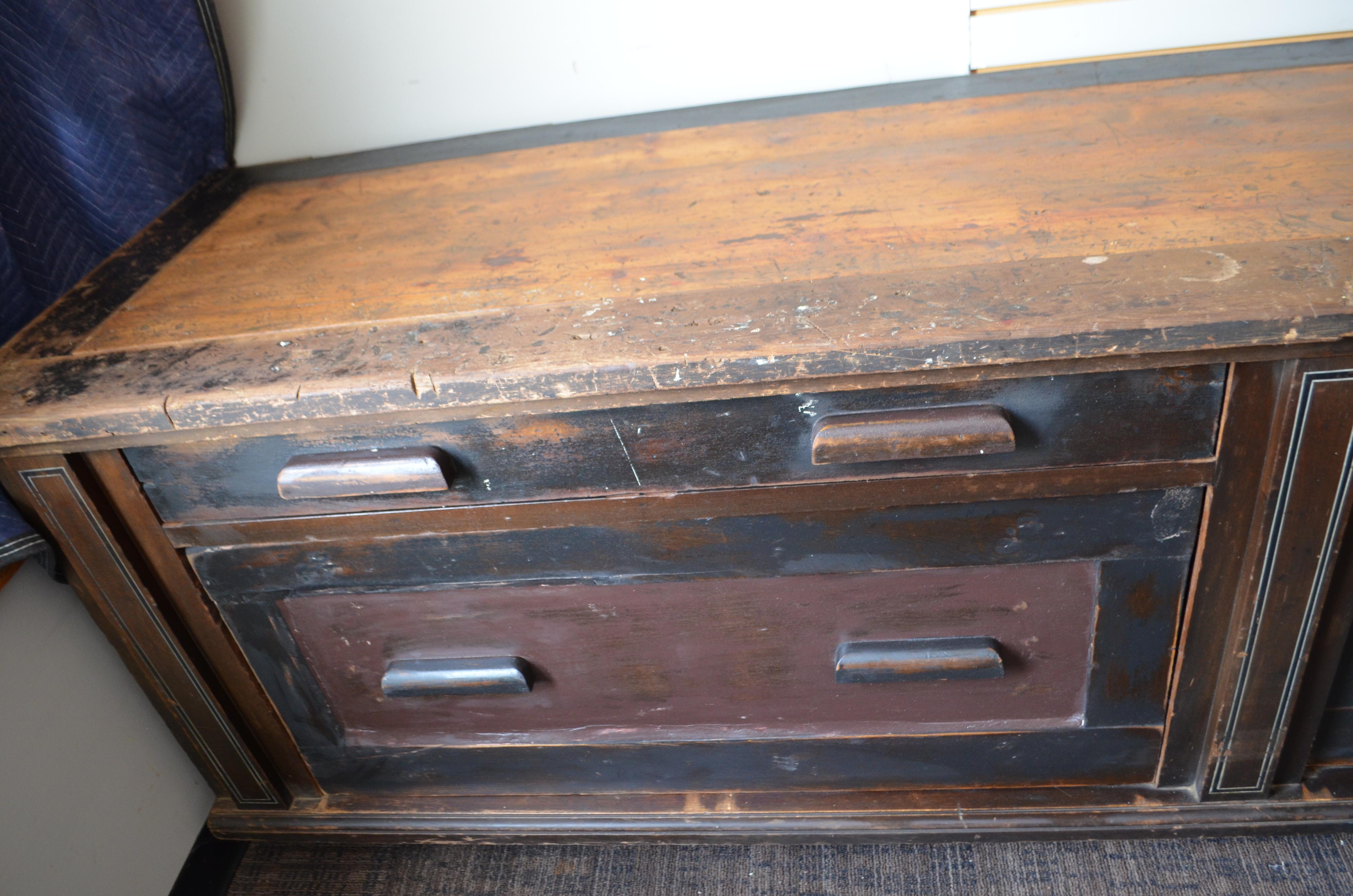 Kitchen Island, Entertainment Center, Work Counter, Maine Farm, circa 1850 In Good Condition For Sale In Madison, WI