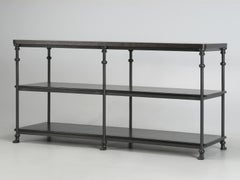 Kitchen Island French Industrial Design Patinated Zinc, Steel, Bronze Any Size