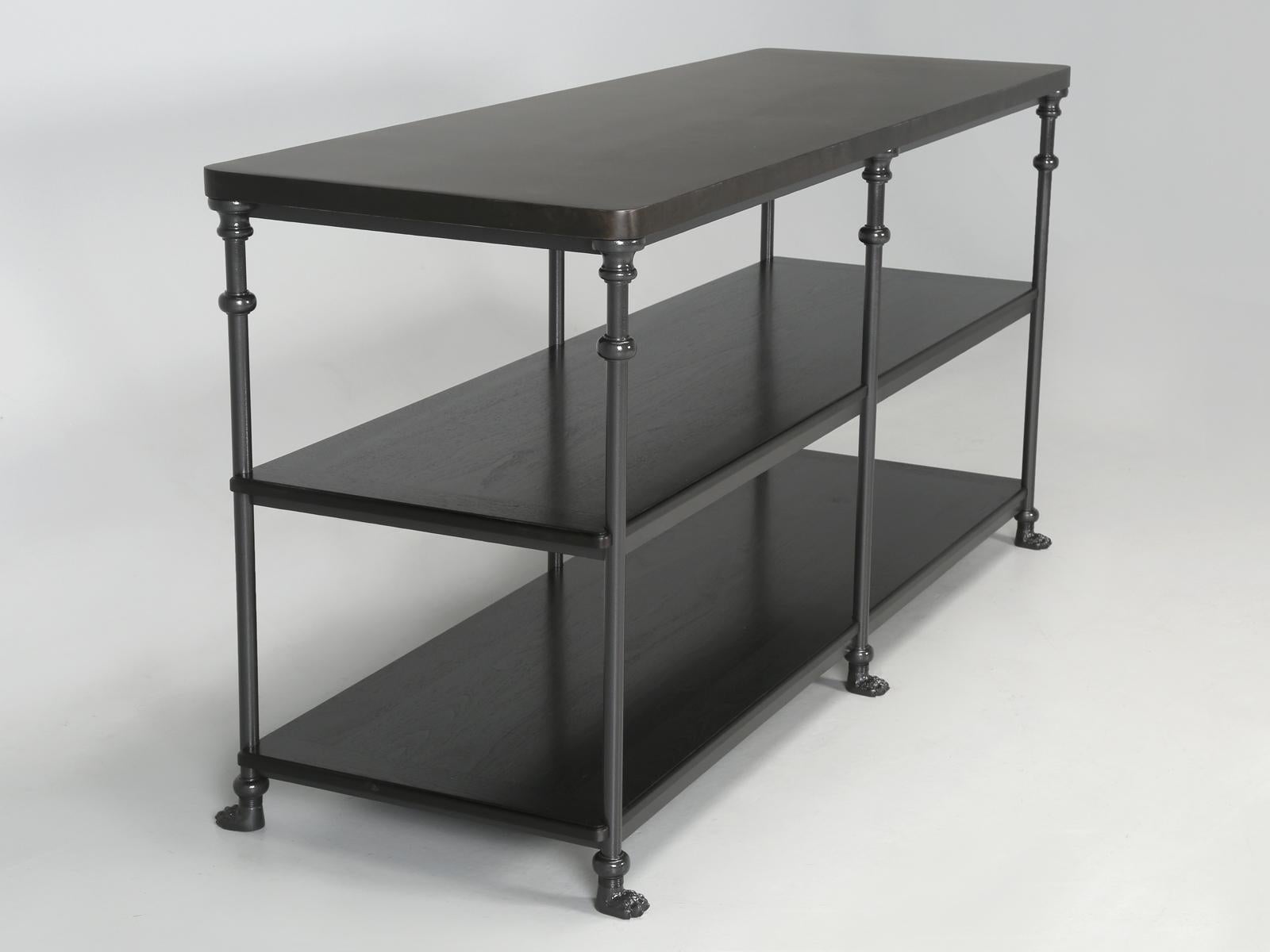 Hand-Crafted Kitchen Island French Industrial Design Patinated Zinc, Steel, Bronze Any Size For Sale