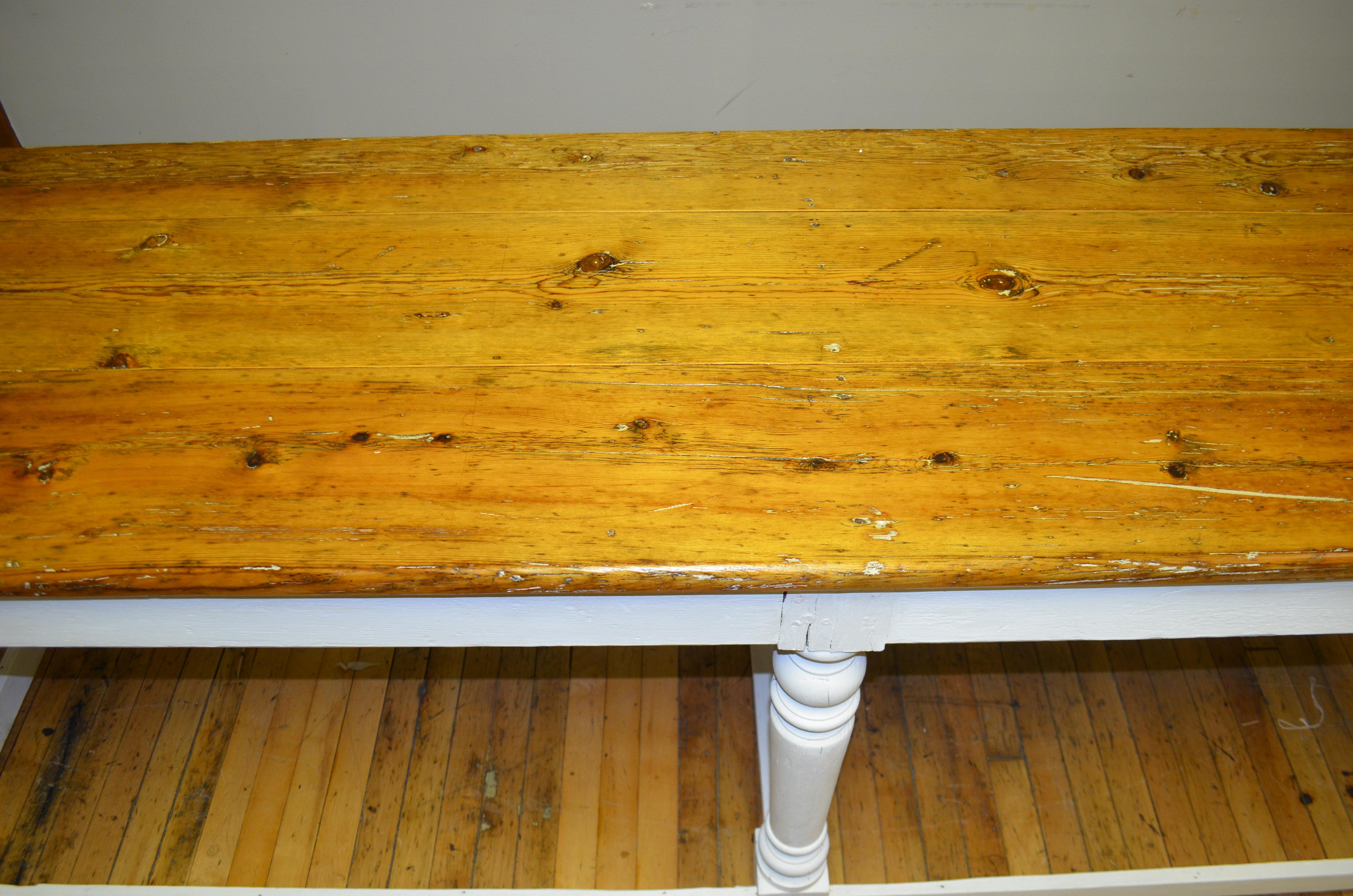 Kitchen Island Restaurant Prep from Rectory Table 100 Years Old. Ships Free. 3