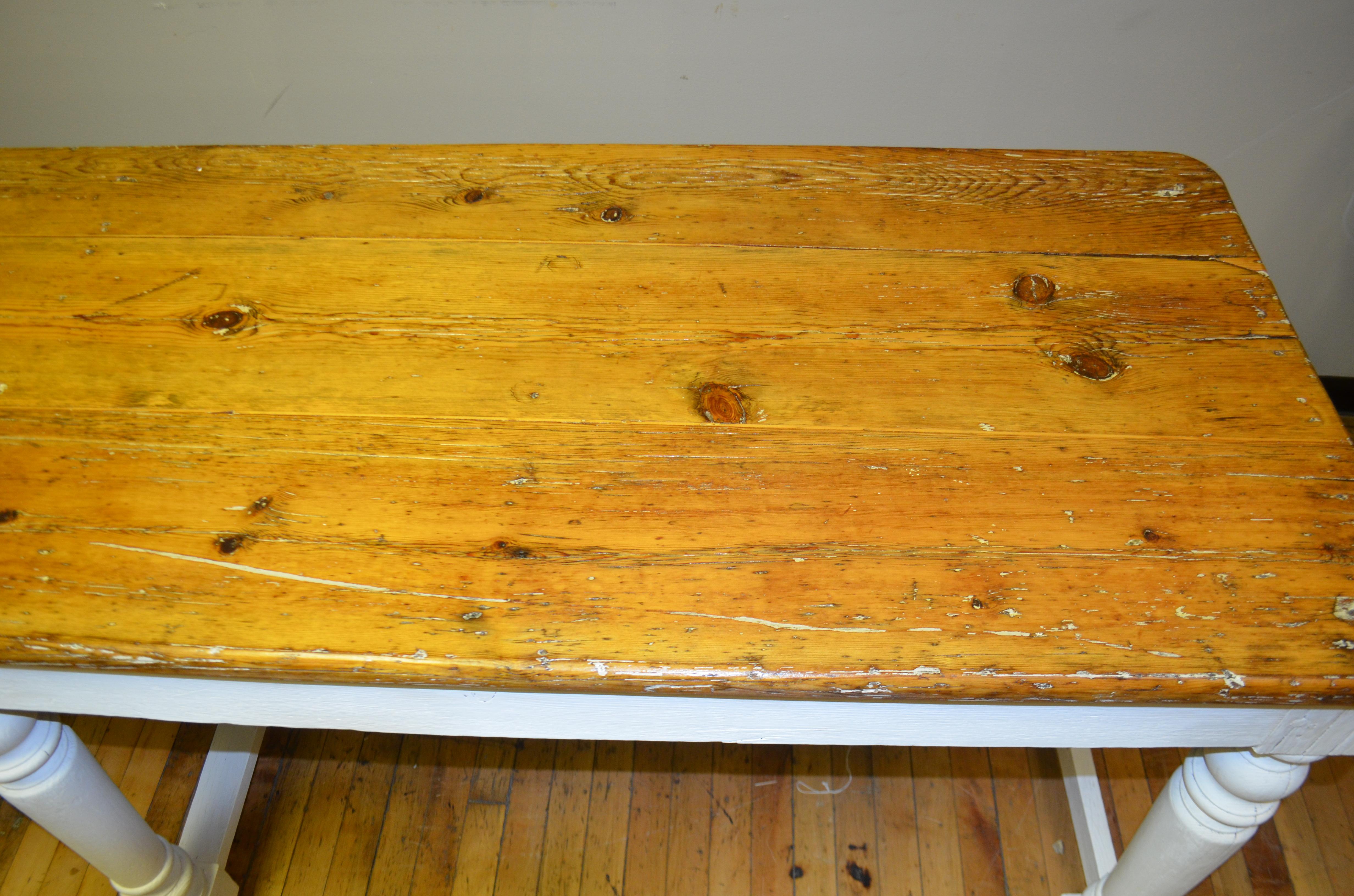 Kitchen Island Restaurant Prep from Rectory Table 100 Years Old. Ships Free. 2