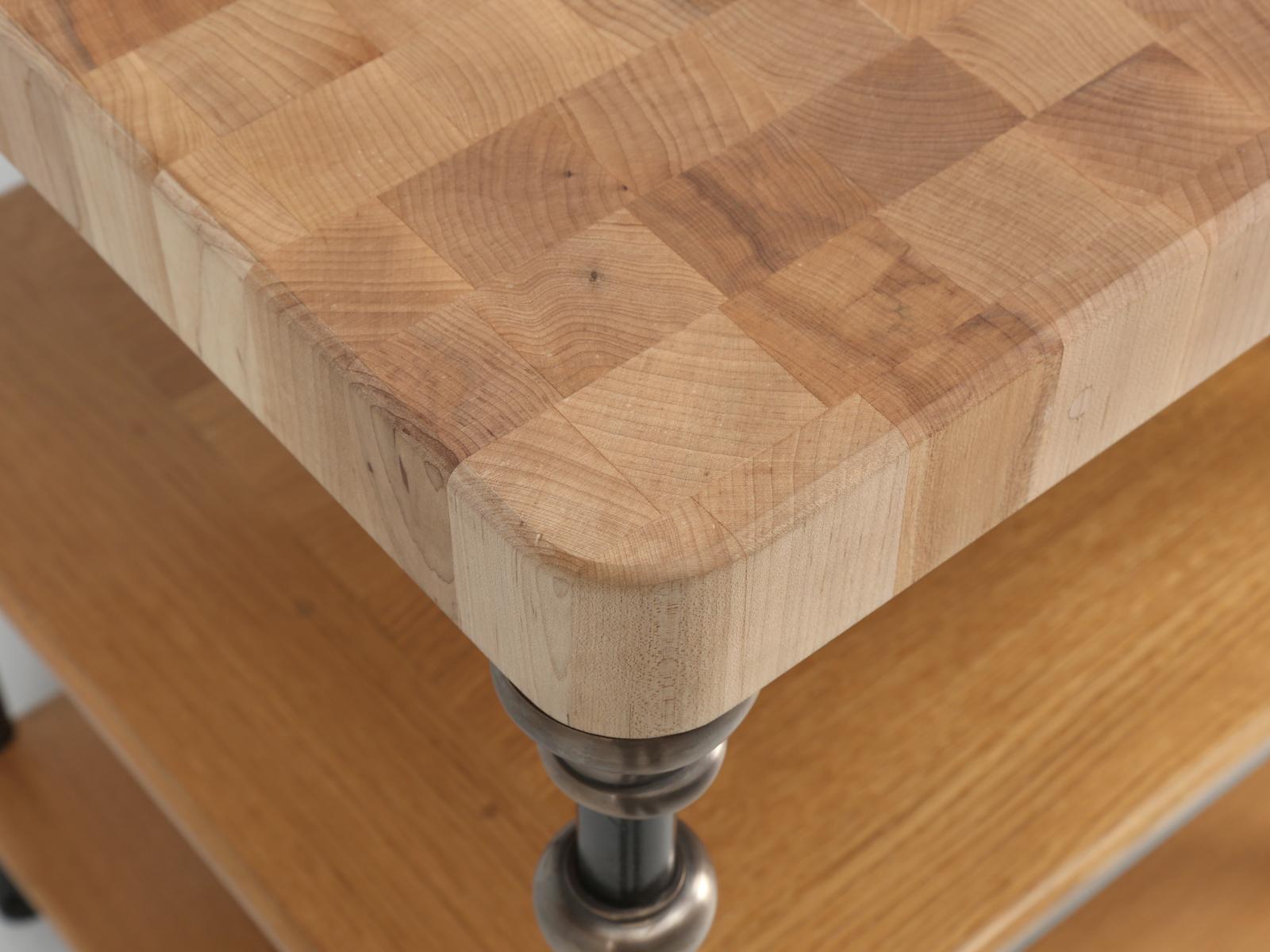 Kitchen Island mit Butcher Block Top Jede Abmessungen in Chicago nach Ihren Wünschen gefertigt (amerikanisch) im Angebot