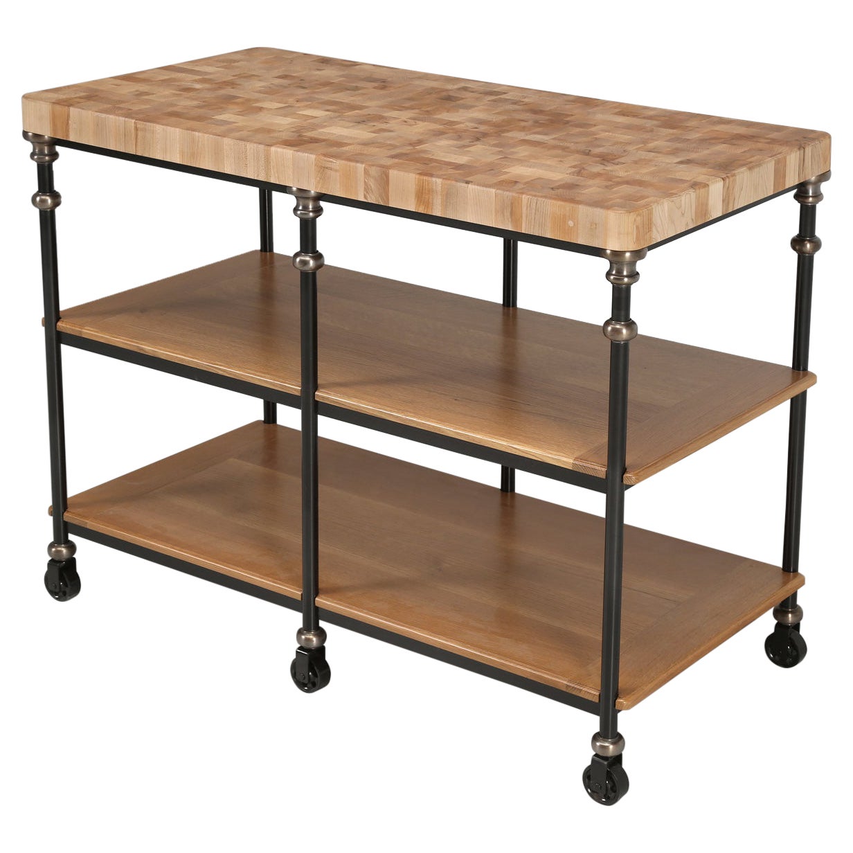 Kitchen Island mit Butcher Block Top Jede Abmessungen in Chicago nach Ihren Wünschen gefertigt