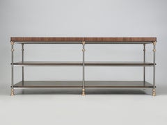 Kitchen Island with Walnut Butcher Block or Work Table Made to Order in Chicago