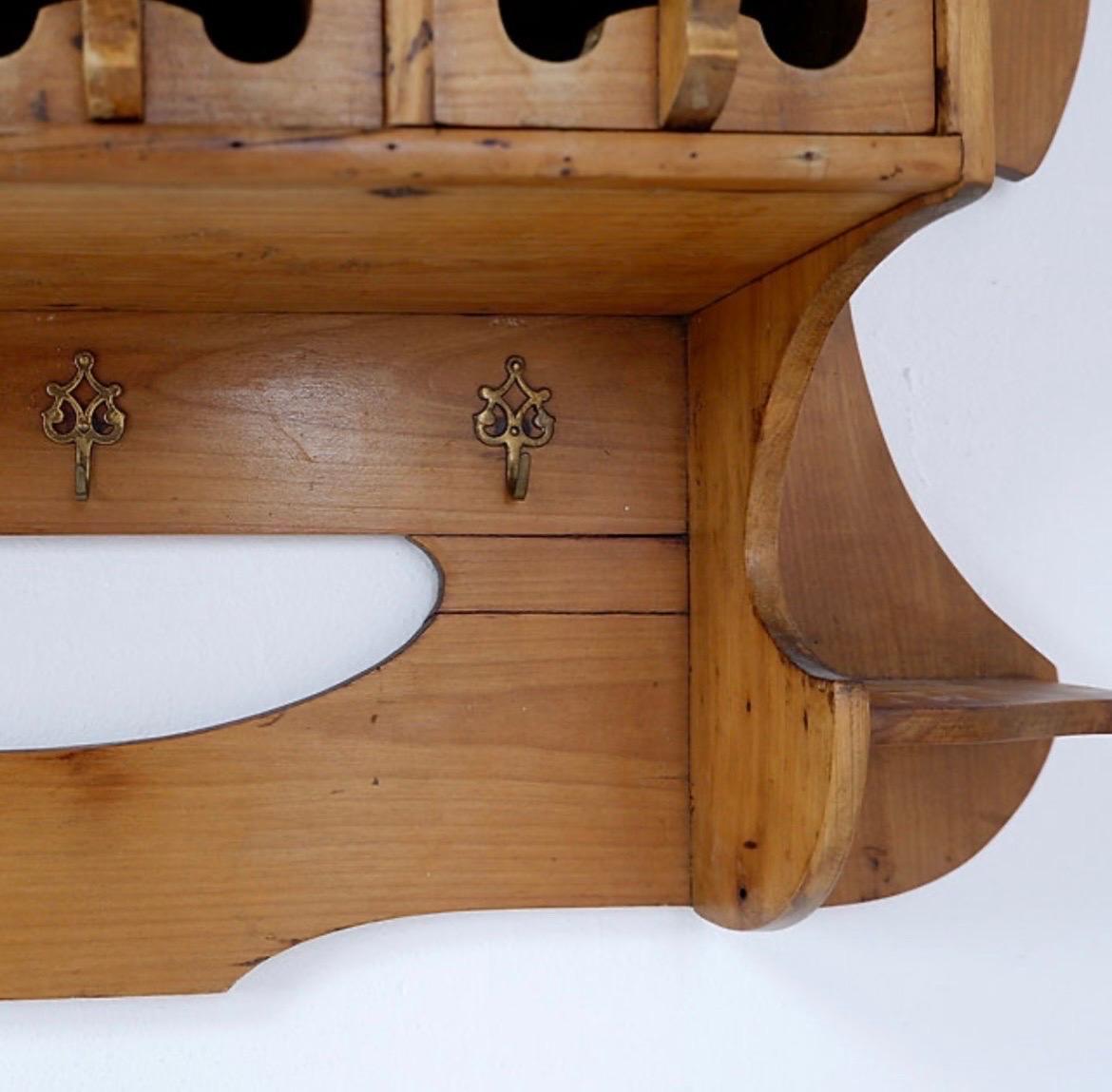 Kitchen rack / Archelle in sherry wood with 18 drawers and coffee grinder For Sale 5