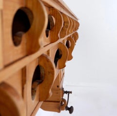 Kitchen rack / Archelle in sherry wood with 18 drawers and coffee grinder