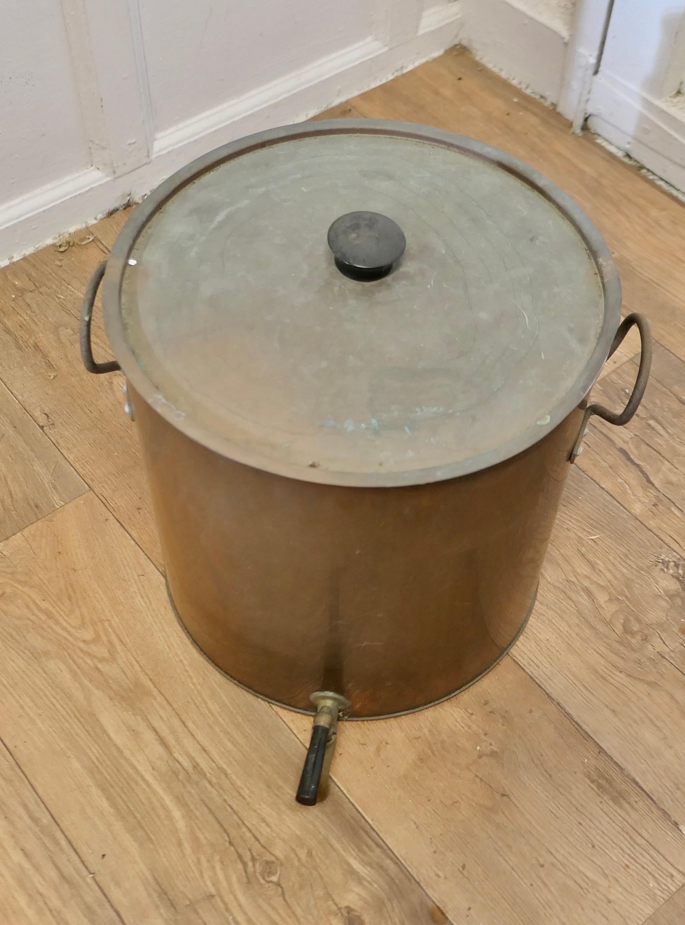 Art Deco Kitchen Range Copper Hot Water Urn Samovar  This very practical piece  For Sale