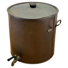 Antique Kitchen Range Copper Hot Water Urn Samovar  This very practical piece 