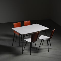 Kitchen table and chairs set by André Sornay, Lyon 1955