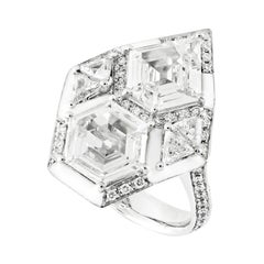 Kite and Hexagon Fancy Diamond Shapes Ring