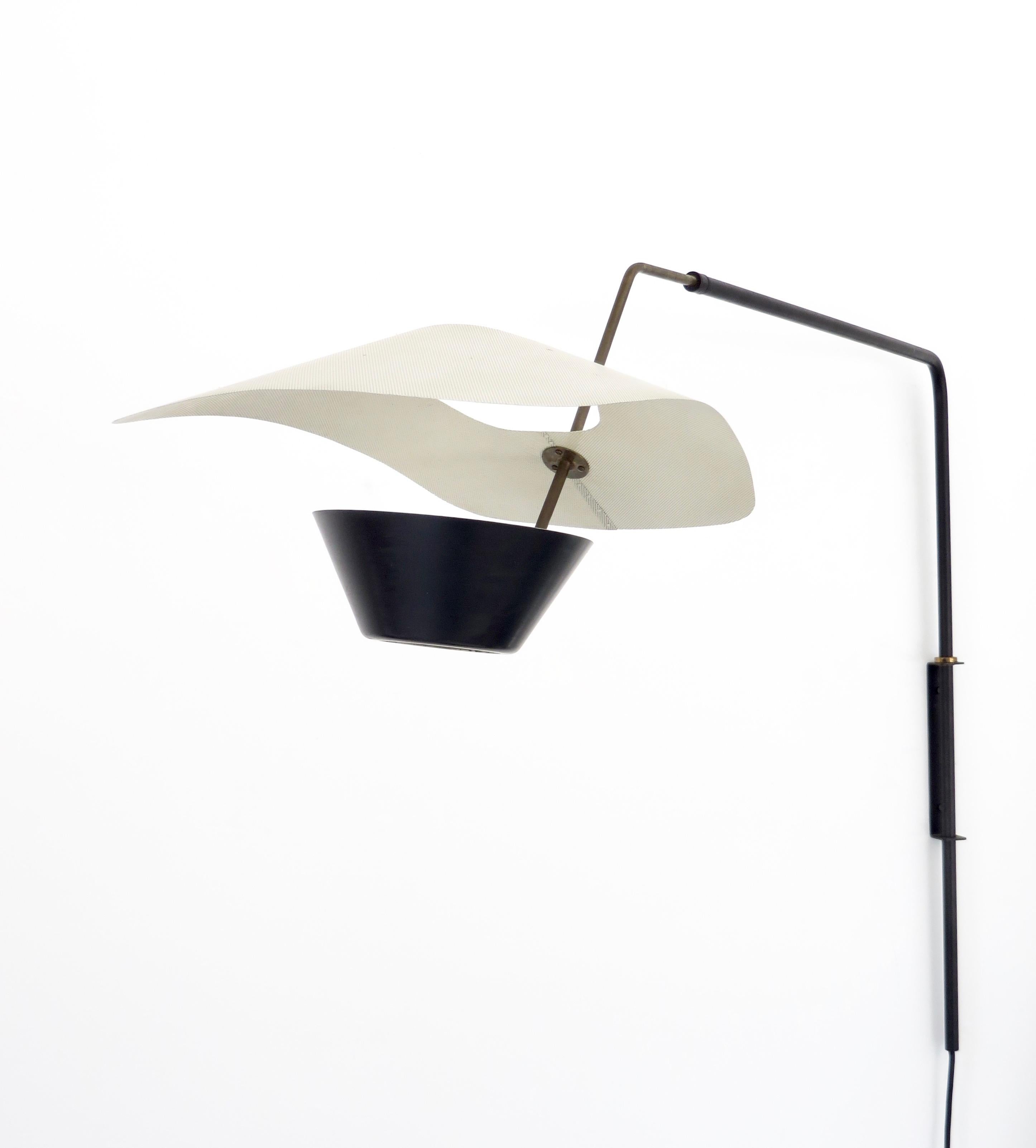Mid-Century Modern Kite Cerf Volant Applique Wall Light by Pierre Guariche Editioned by Disderot