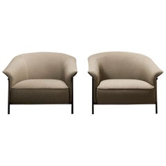 Kite Chairs, Set of 2 in Brown Fabric by Gamfratesi and Porro