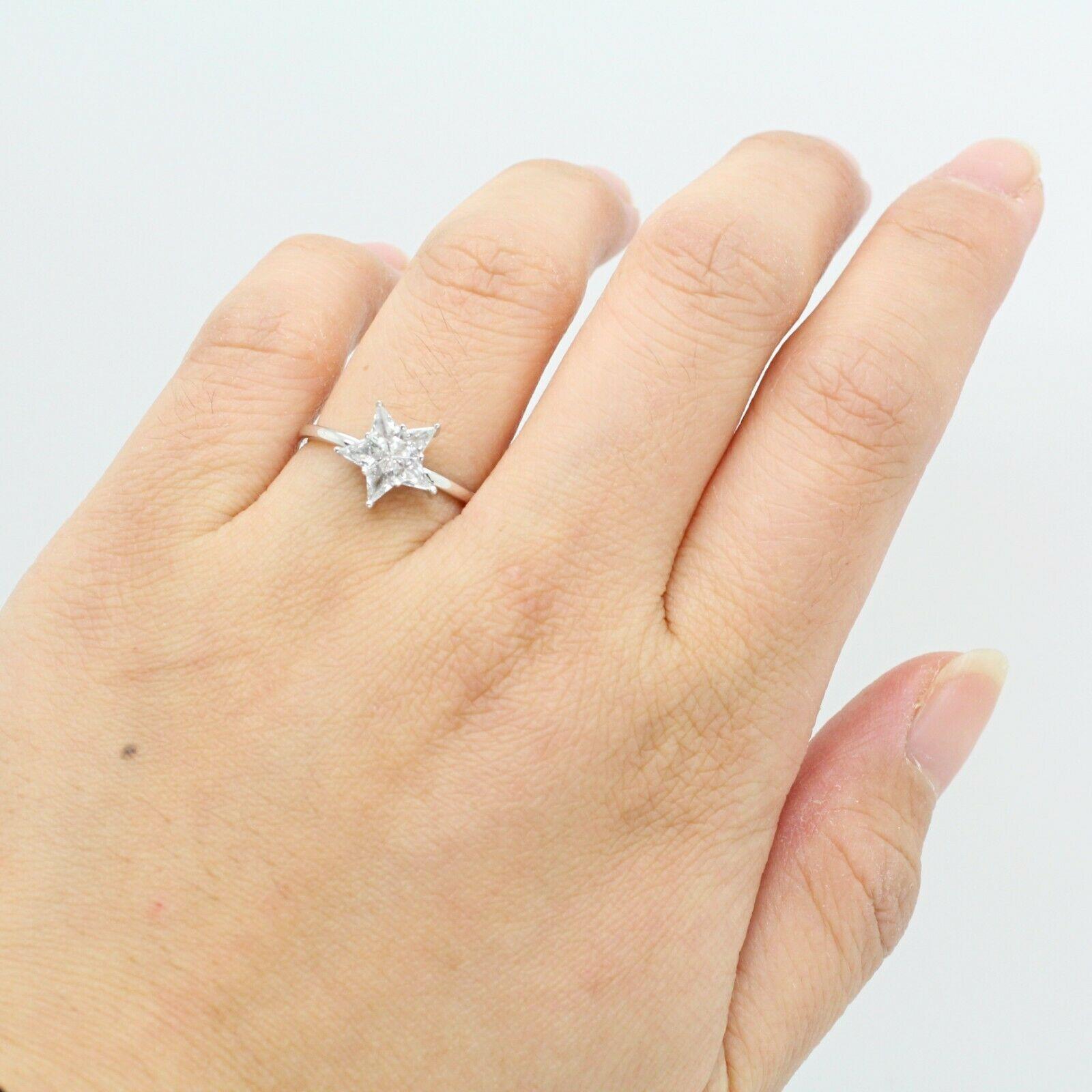 star shaped diamond engagement ring