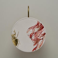 Kite Pattern Sconce Lamps Handmade Velvet and Brass Gold Leaf Marbled-Effect