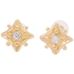 Kite Stud Earrings with Diamonds in 18 Karat Gold
