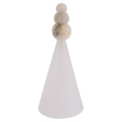 KITE V1 Glass & Alabaster Decorative Bottle by Simone Fanciullacci