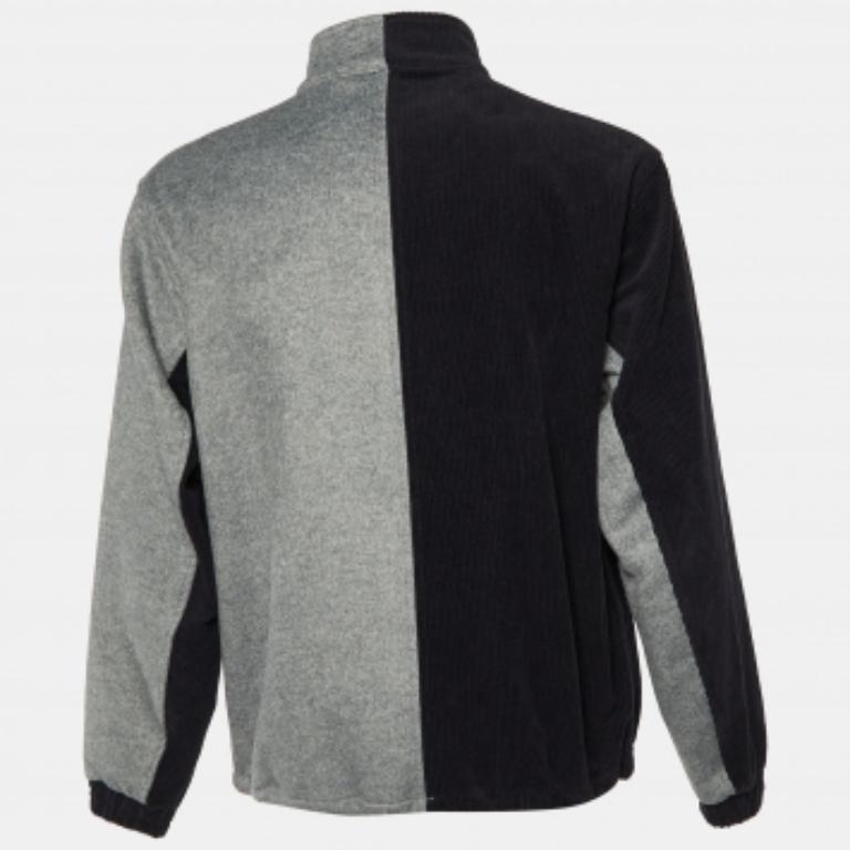Kith Black & Grey Wool Zip Front Jacket M In Good Condition For Sale In Dubai, Al Qouz 2