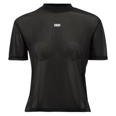 KITH Black Logo Mesh Cropped Top Size XS