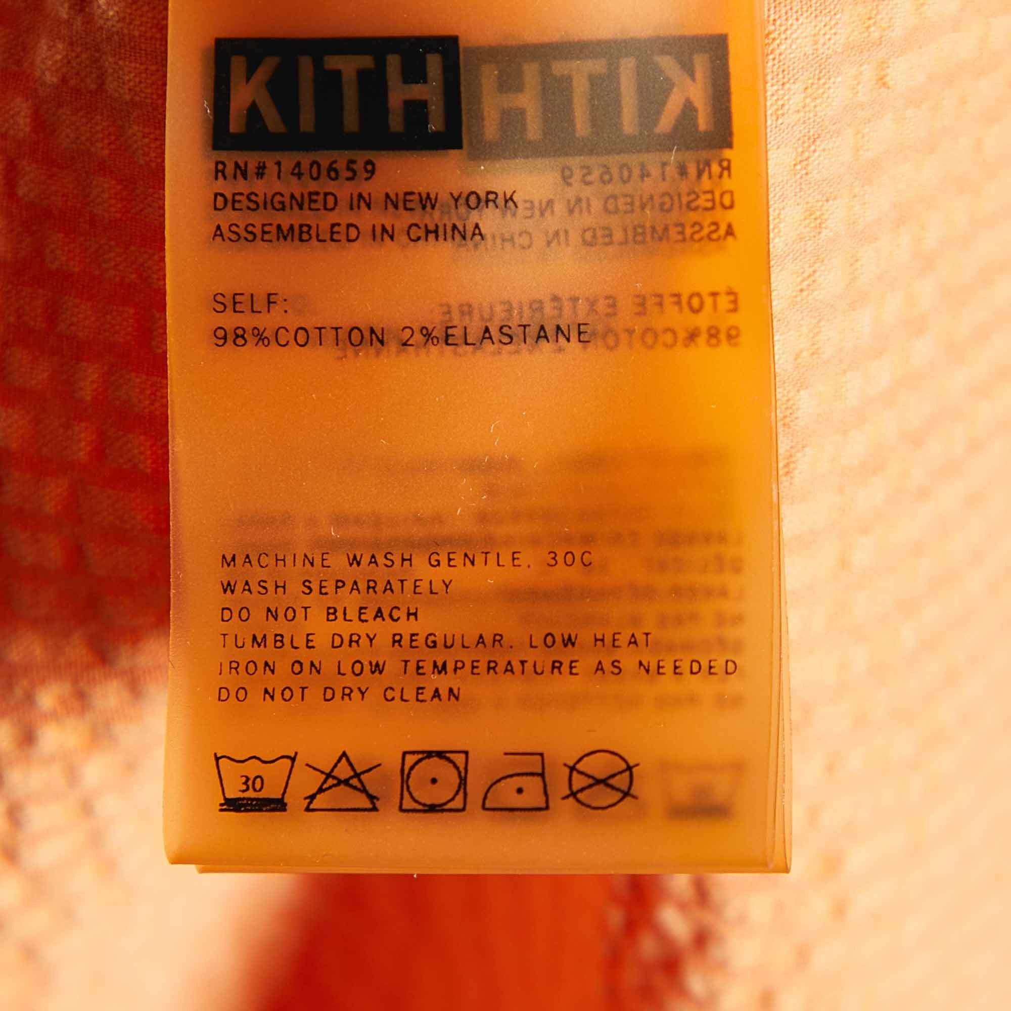 Kith Orange Cotton Seersucker Ora Button Down Shirt XS For Sale 1
