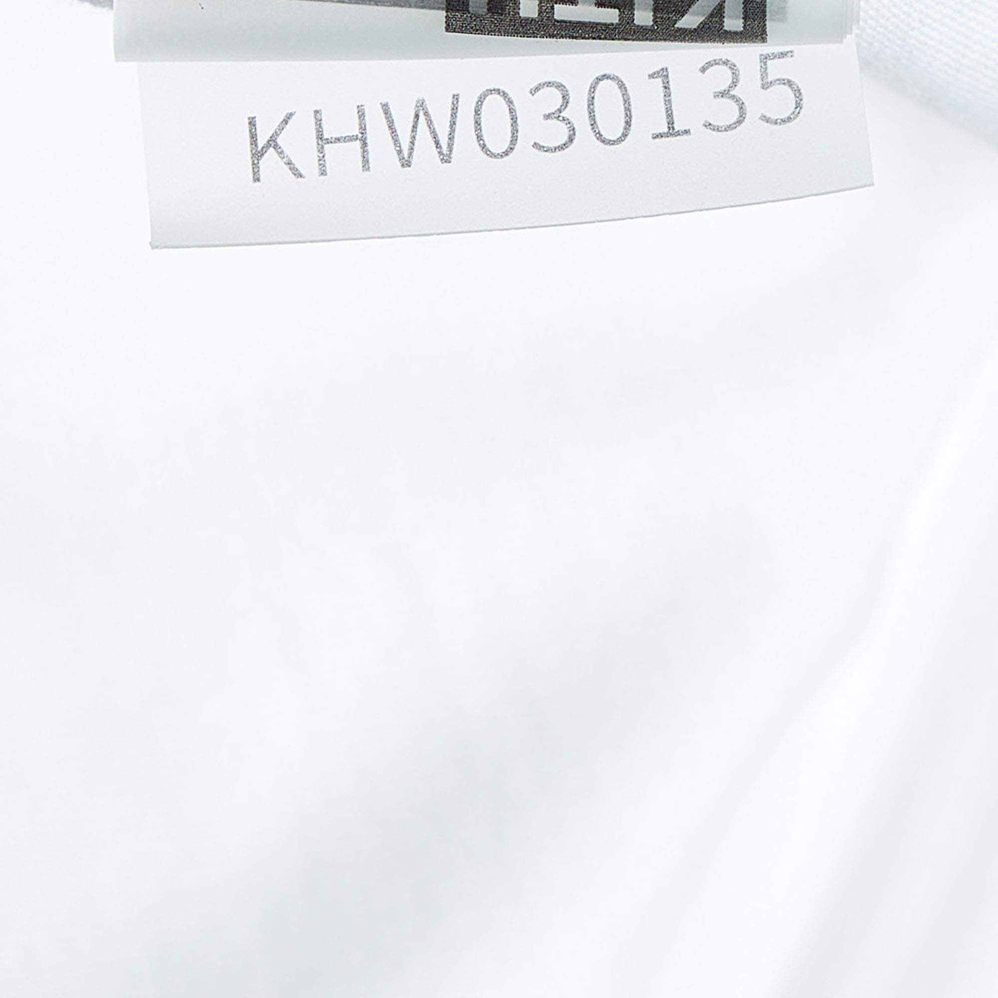 De las mujeres Kith Camiseta blanca de algodón estampada con cuello redondo XS en venta