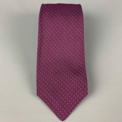 KITON Burgundy White Dots Silk Tie