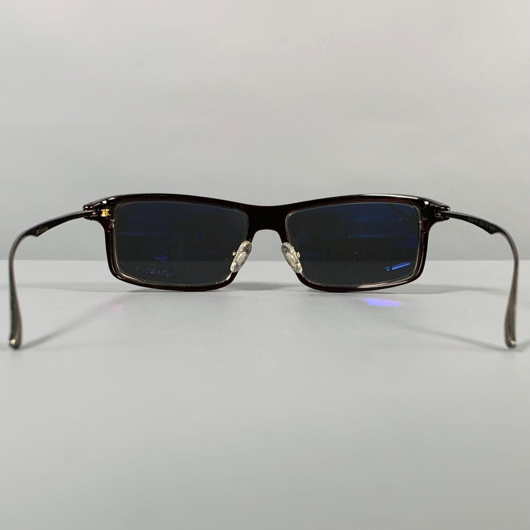 KITON -Ischia- Brown Silber Titan-Sonnenbrille (Schwarz) im Angebot