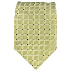 KITON Cravatta in seta a quadri salvia